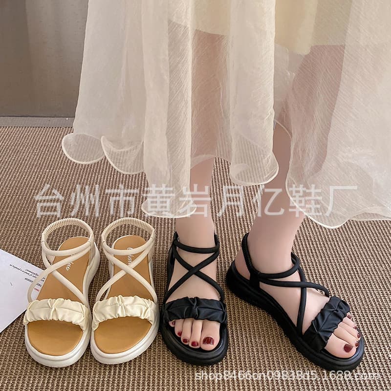Thick-Sole Sandals for Women 2025 New Summer Elegant Chanel-Style Shoes Fashion French Women's Footwear Wholesale