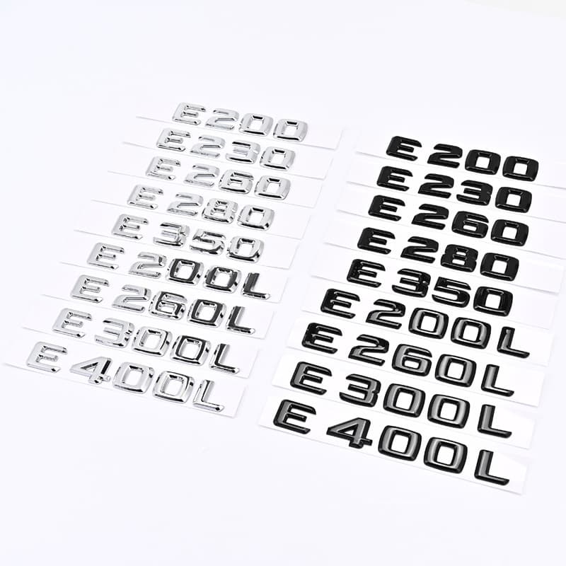 Old Model Compatible Mercedes-Benz Letter Badge E200 E230 E260 E280 E350 E400 Modified Rear Trunk Emblem