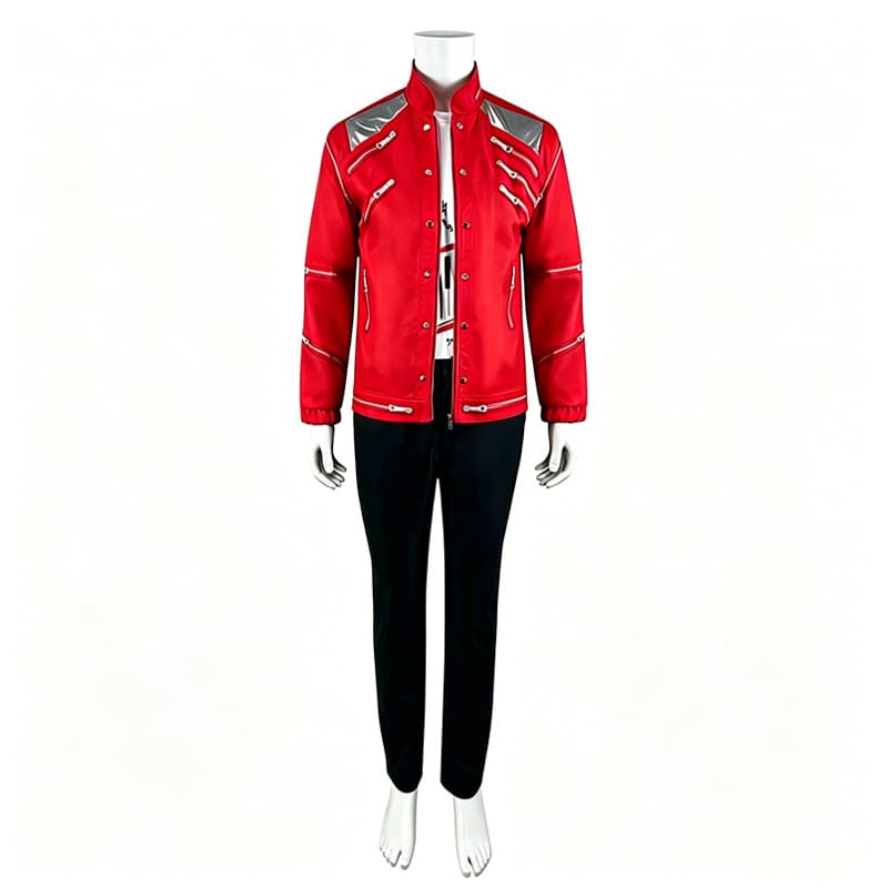 Michael Jackson's Same Style Superstar Path Cosplay Costume Michael Jackson Red Suit Cosplay