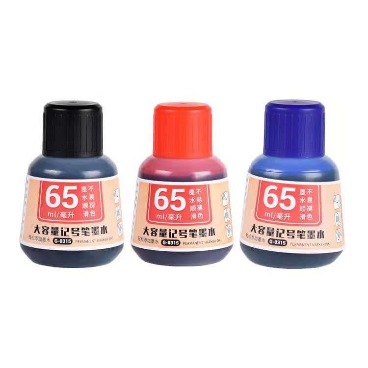 Jinwanian Marker Ink Refill Black Broad Tip Oil-Based Marker Refill Fluid Marker Ink Blue Ink