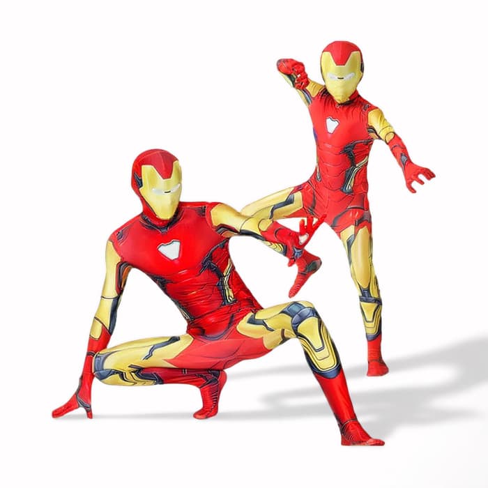 Avengers 4 Children's Iron Man War Suit Bodysuit Cosplay Set Captain America Costume