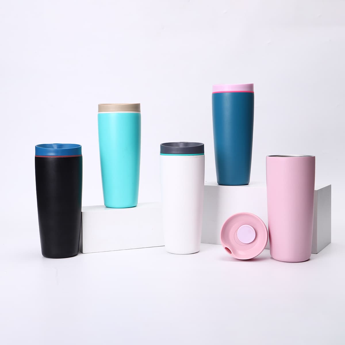 Cross-border Creative Minimalist Coffee Cup 304 Stainless Steel Vacuum Insulated Cup Outdoor Office Portable Travel Water Cup