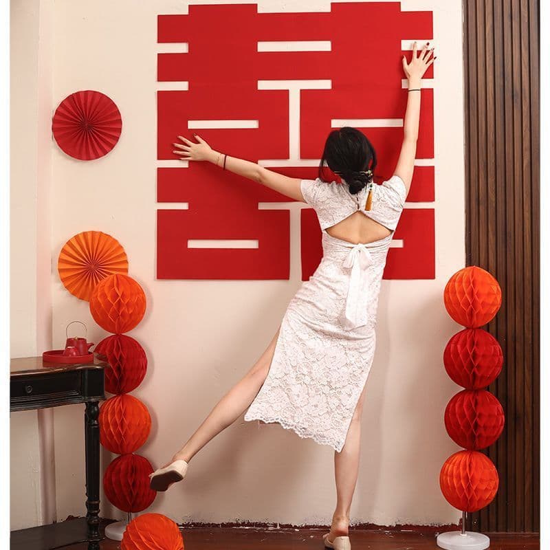 Wedding Supplies Wedding Room Decoration Large Happy Character Background Wall Viral Happy Door and Window Stickers Wholesale Direct Wedding Setup