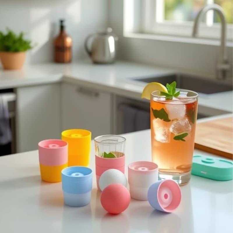 Round Ice Ball Whiskey Maker Beverage Quick-Freeze Ice Tray Home Spherical Ice Ball Ice Cube Mold Silicone