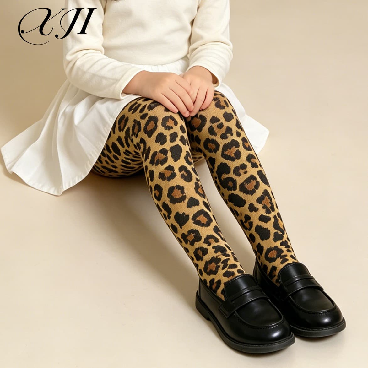 Cross-Border Kids Leopard Print Tights Digital Print Girls Leggings Spring Summer Thin Baby Long Pants Elastic