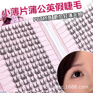 New Small Thin Piece Dandelion Eyelashes Drop Shipping Segmented Single Cluster Soft Clear Dandelion Eyelashes