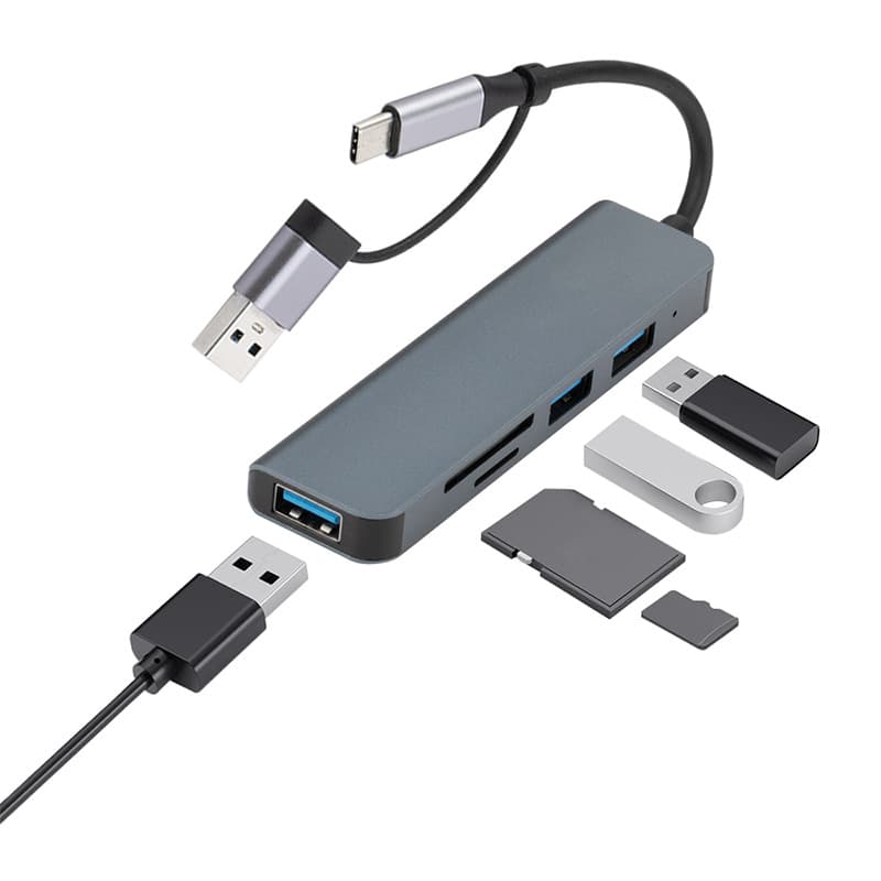 usb3.0 expansion dock TypeC splitter hub laptop double-head five-in-one docking station