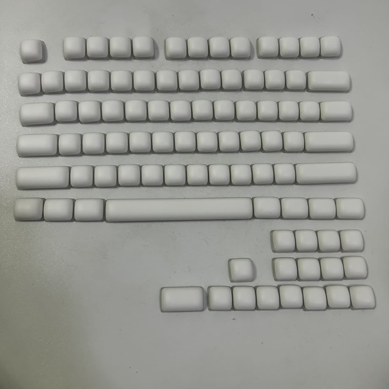 87/91+ Key Blank Keycaps Minimalist White Raw Material Keycaps MOG High PBT Dye-Sublimated Mechanical Keyboard