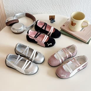 Girls Princess Shoes 2026 Spring/Autumn Korean Soft Sole Slip-On Leather Shoes Baby Fashion Casual Shoes