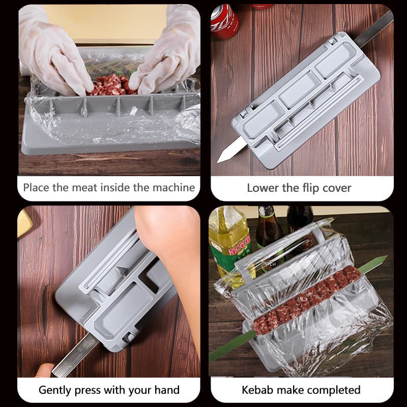 Outdoor BBQ Skewer Tool Kebab Mold Skewer Maker BBQ Skewer Meat Skewer Tool