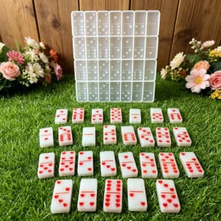 1024 Heart Domino Mold Silicone Mold Decoration DIY Silicone Mold
