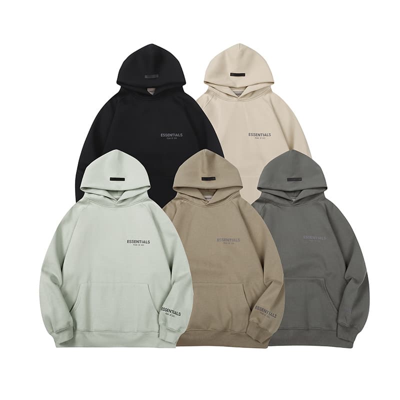 Drop Shipping FOG Reflective Letter Logo Hoodie ESSENTIALS American Loose Streetwear Hoodie for Men