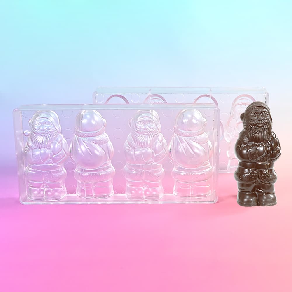 Christmas Snowman Bell Transparent PC Hard Plastic Mold Halloween Pumpkin Chocolate Mold Baking Tool