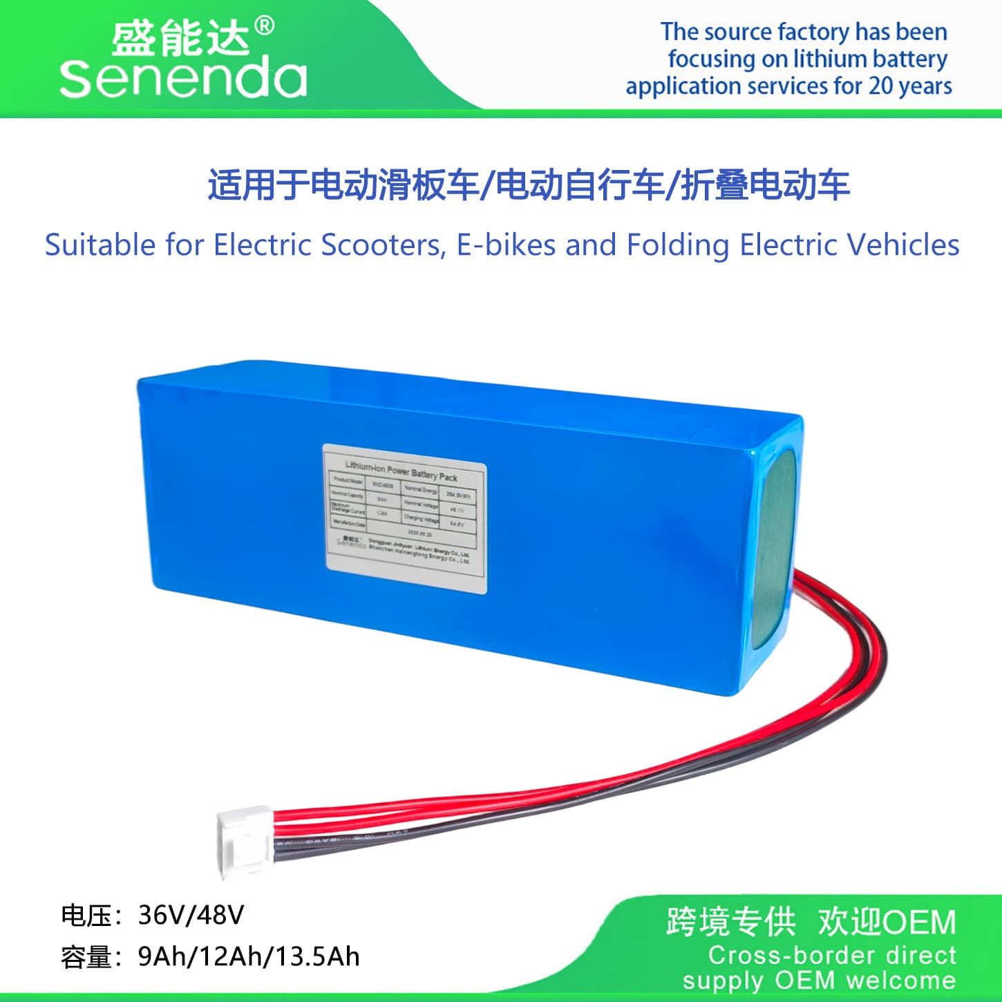 Electric Scooter 36V 48V 21700 Lithium Battery for Electric Bicycle, Electric Folding Bike, Power Assist Bike Battery