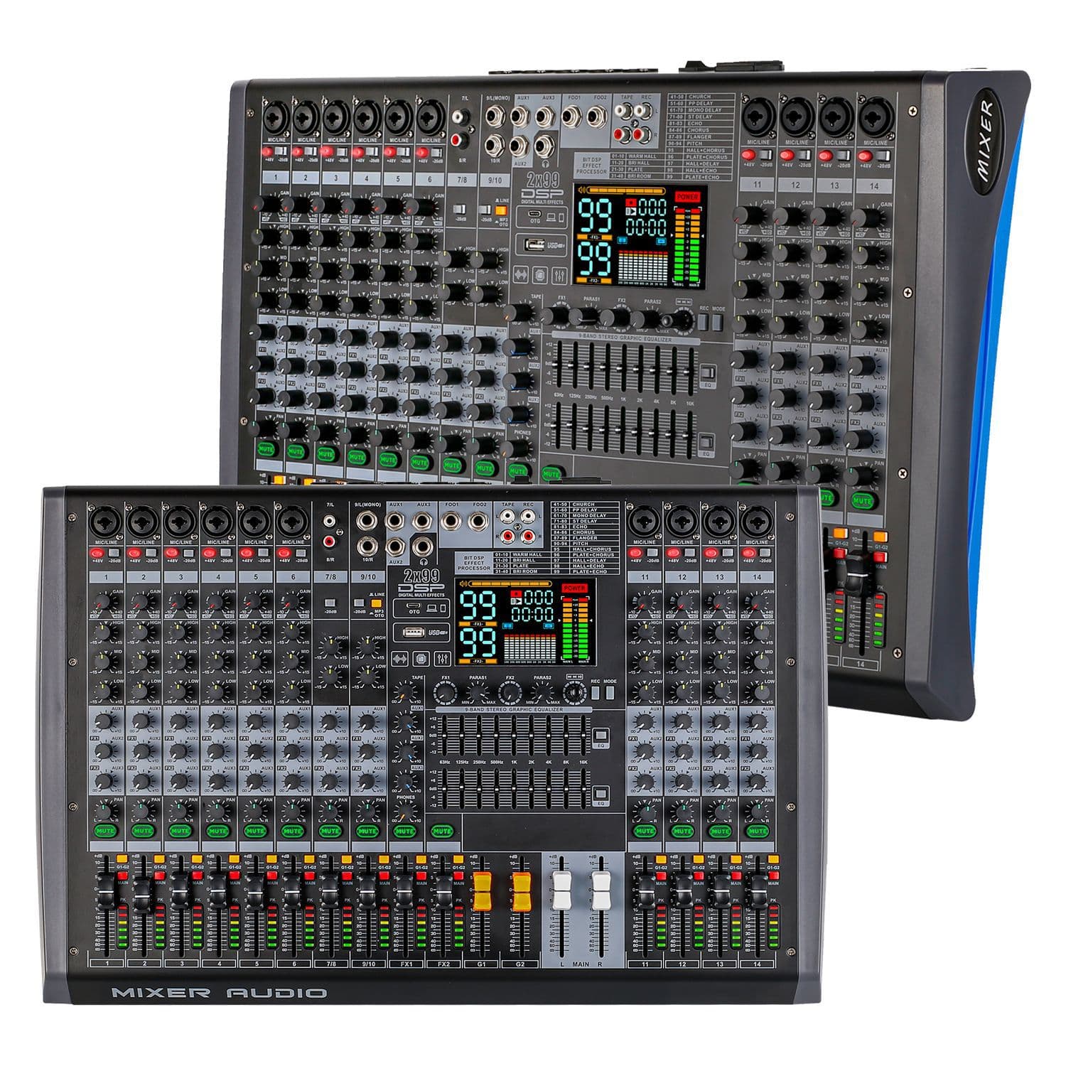 Cross-border Professional Mixer Bluetooth OTG Dual Mode 48V Power Supply for Performance Live Streaming Recording Conference