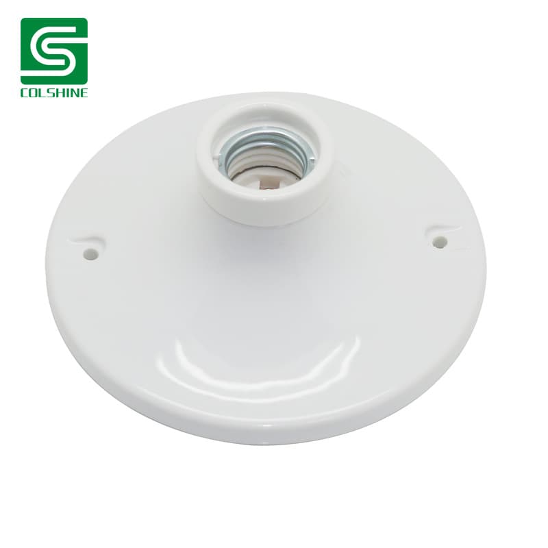 E27 Pendant Light Base, Retro Ceramic Light Panel for Bulbs, Cafe Pendant Lighting Equipment