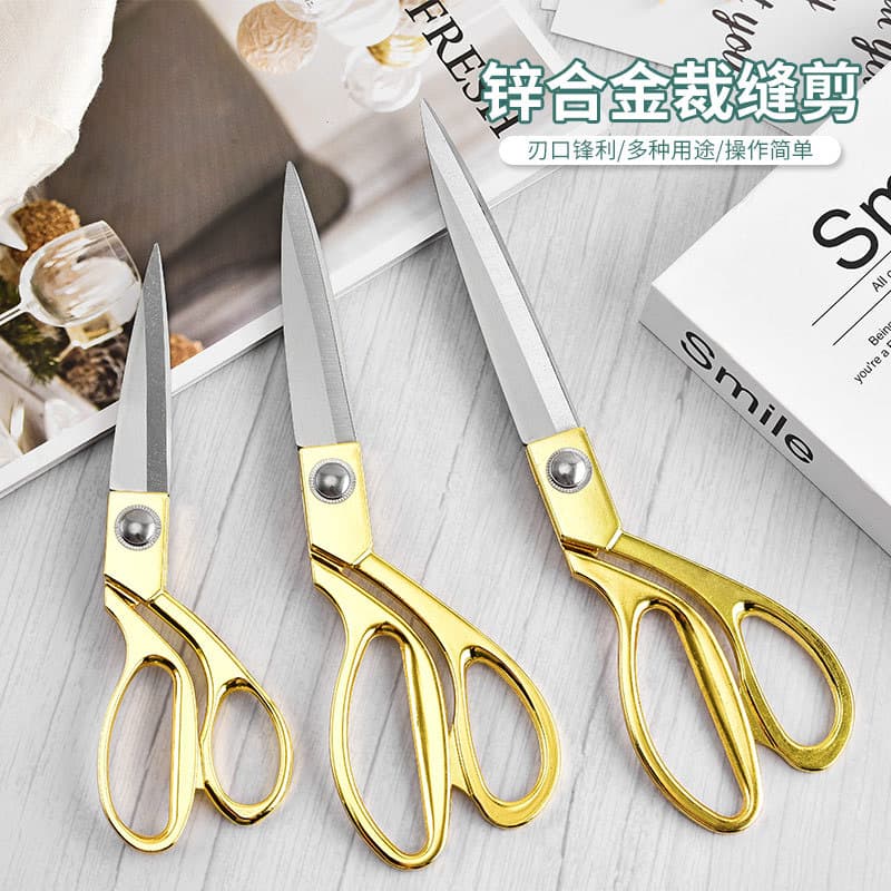 Manufacturers in stock stainless steel tailor scissors zinc alloy enlarged thickened scissors household tailor scissors special wholesale