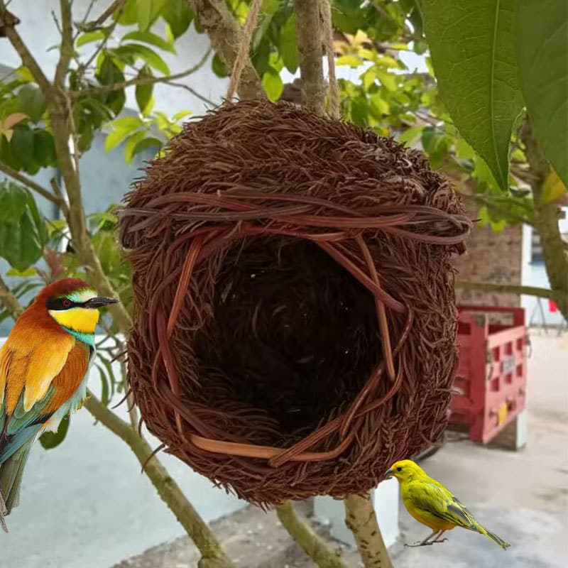 Factory Direct Handmade Grass Nest Birdhouse Craft Bird Nest Small Bird House Garden Decoration