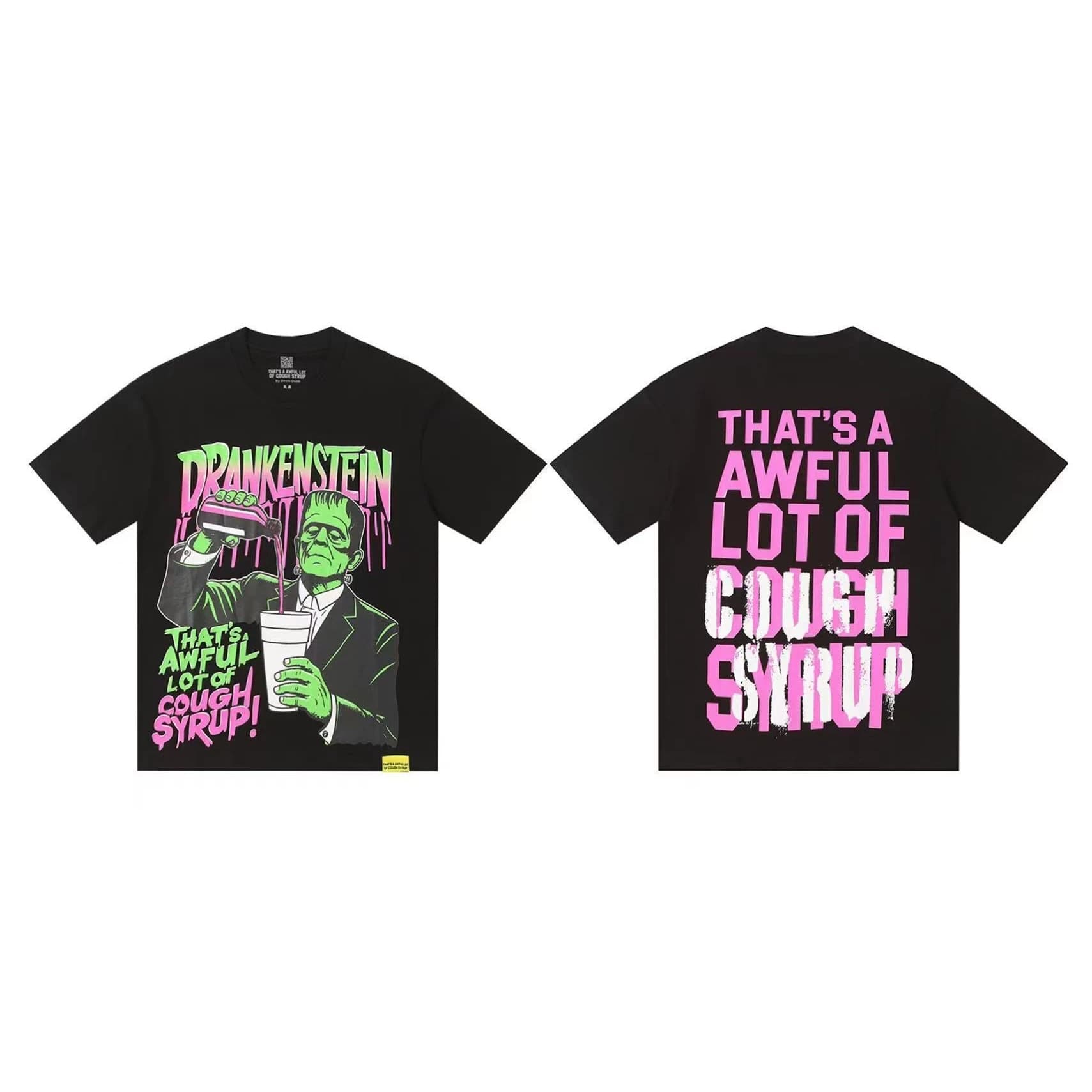 Cross-border EU/US Short Sleeve T-shirt THAT'S A AWFUL LOT OF COUGH SYRUP T-shirt American Streetwear Wholesale