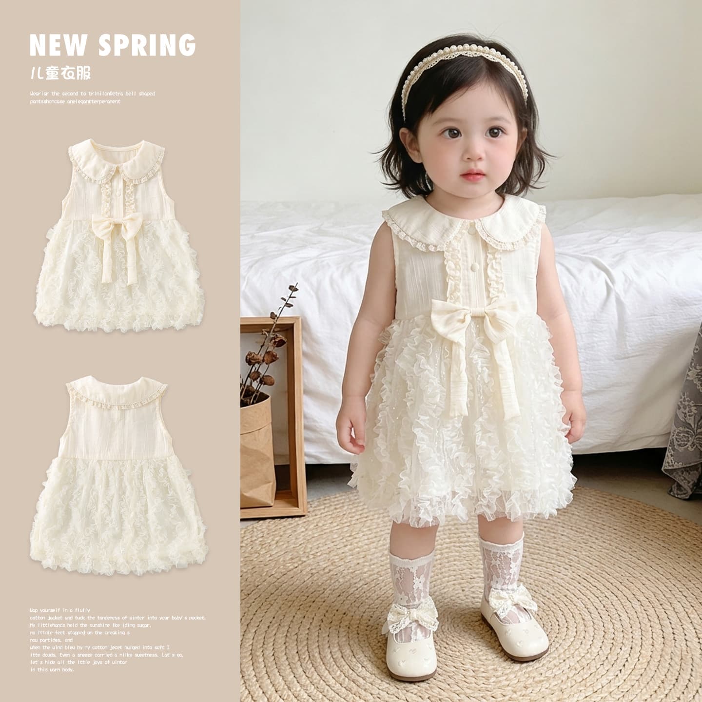 2026 new style summer vest dress for girls, children's thin summer outer wear girl princess dress