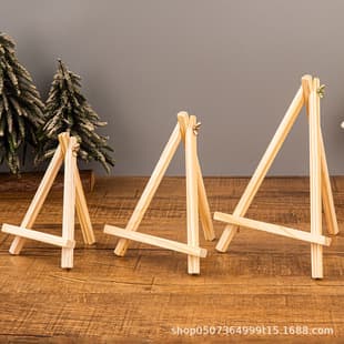 Wooden Triangular Foldable Easel Desktop Tabletop Oil Painting Frame Display Stand Small Easel Mini Phone Holder