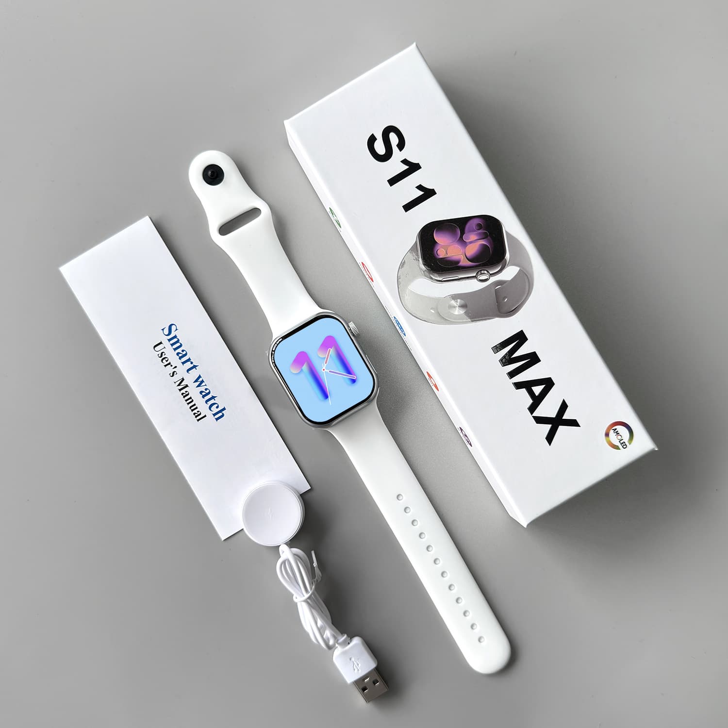 2025 New Huaqiangbei S11 Max Smart Watch, Export Model, Default English, Supports 22 Languages