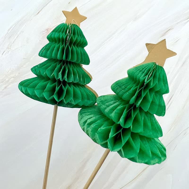 Christmas tree honeycomb umbrella decorations, fruit decorations, disposable cocktail mini umbrellas, octagonal umbrellas, custom-made.