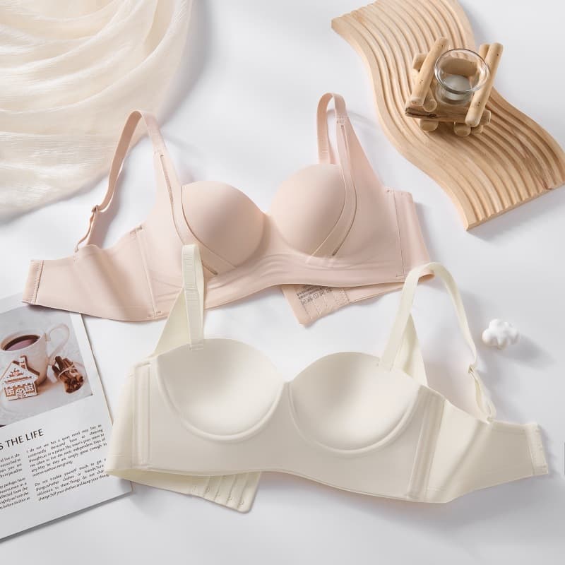 Seamless Bra for Women, Push-Up, Enhances Small Bust, Lifts and Shapes, Conceals Side Fat, Prevents Sagging, Adjustable, Breathable Lifting Bra