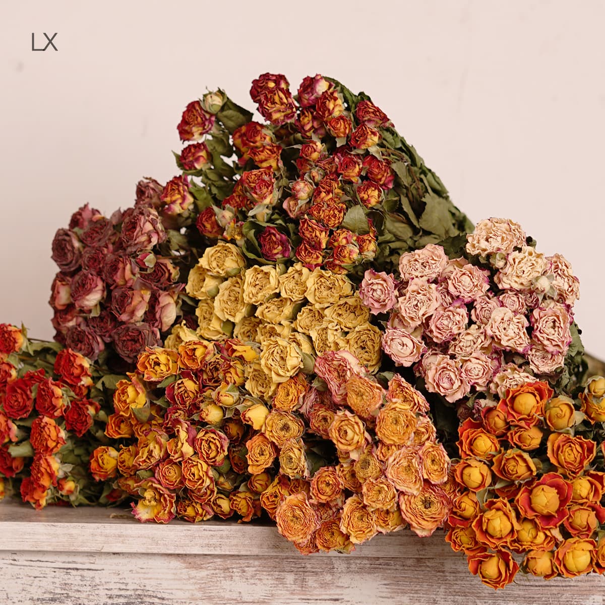 Multi-head rose dried flower bouquet multi-head bubble rose rose single-head rose dried flower bouquet photo frame glue material
