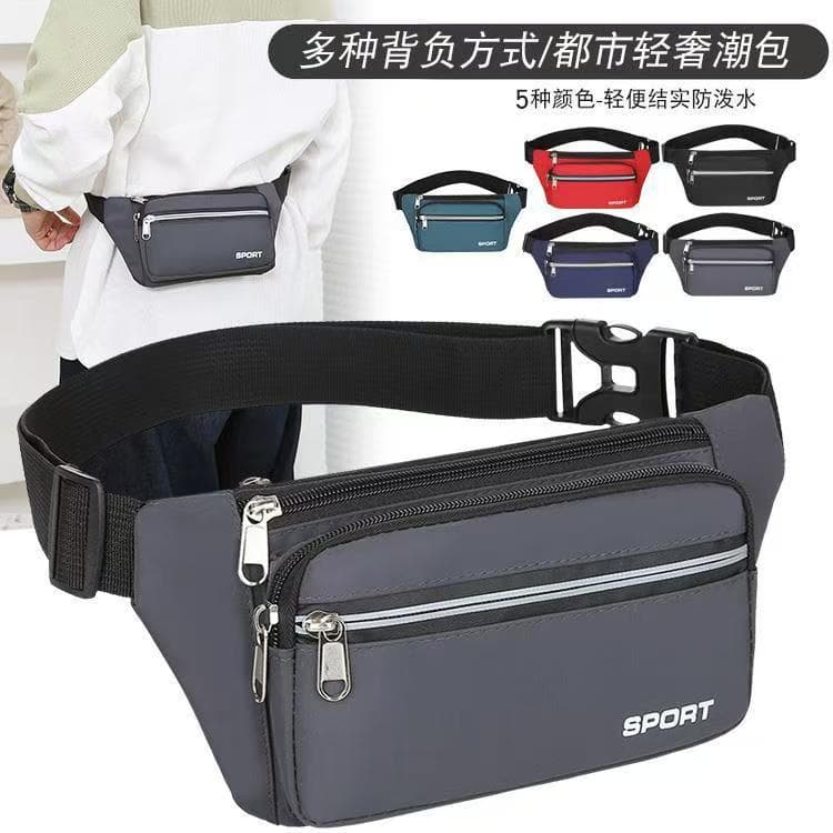 New Men's Waist Bag Multi-functional Crossbody Bag, High-end Wear-resistant Waterproof Chest Bag Lightweight Multi-compartment Phone Pouch