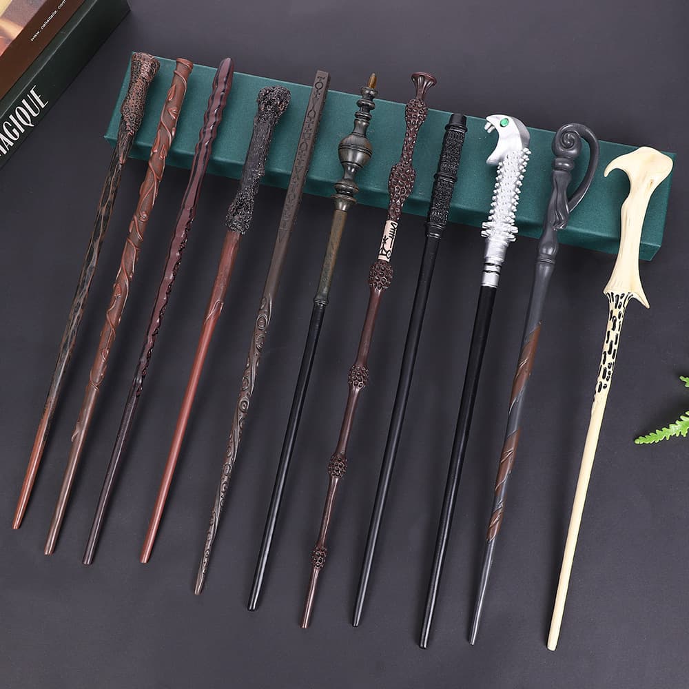 Harry Potter Metal Core Wand Staff Hermione Magic Wand Gift Box Movie Peripheral Role Playing Props