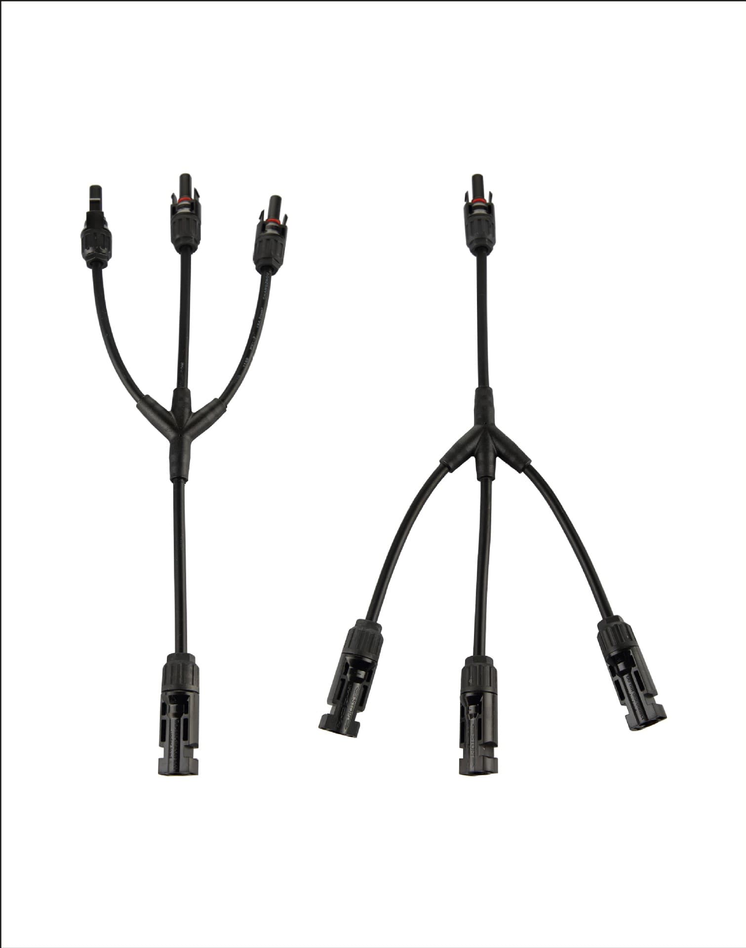 Y-Type 4-Way MC4 Solar Branch Connector, 3-to-1 with Cable MC4 Connector
