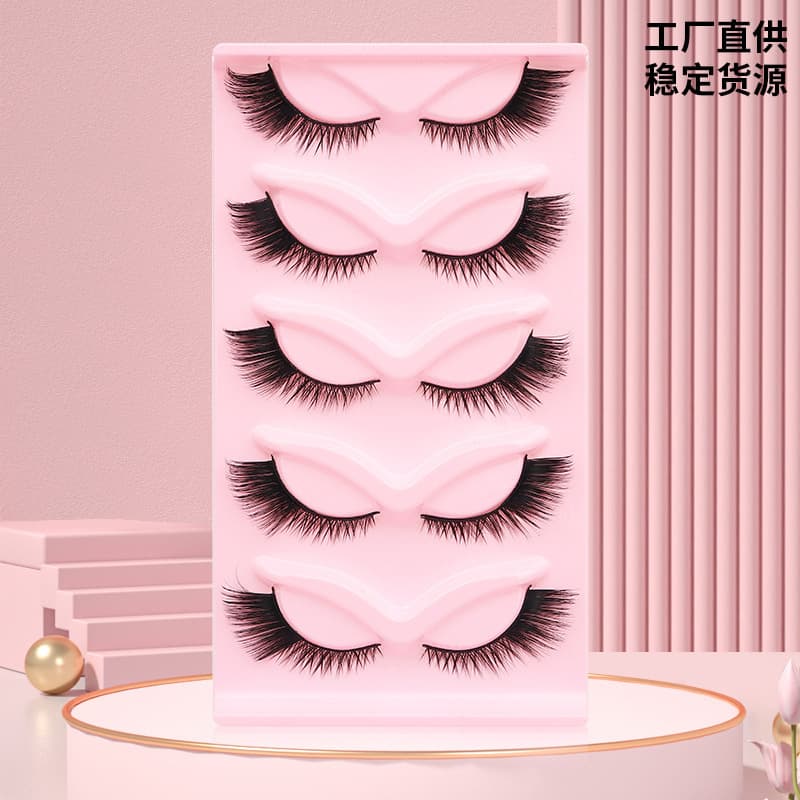 DINGSEN False Eyelashes Cross-Border Supply Dense Cat Eye Slanted Eyelashes European and American Style 5 Pairs 10 Pairs