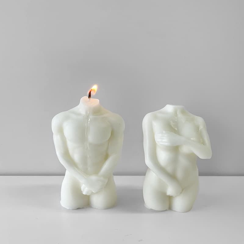 Jiahuimei Shy Woman Body Candle Silicone Mold DIY Lifelike Figure Aromatherapy Soap Mold In Stock
