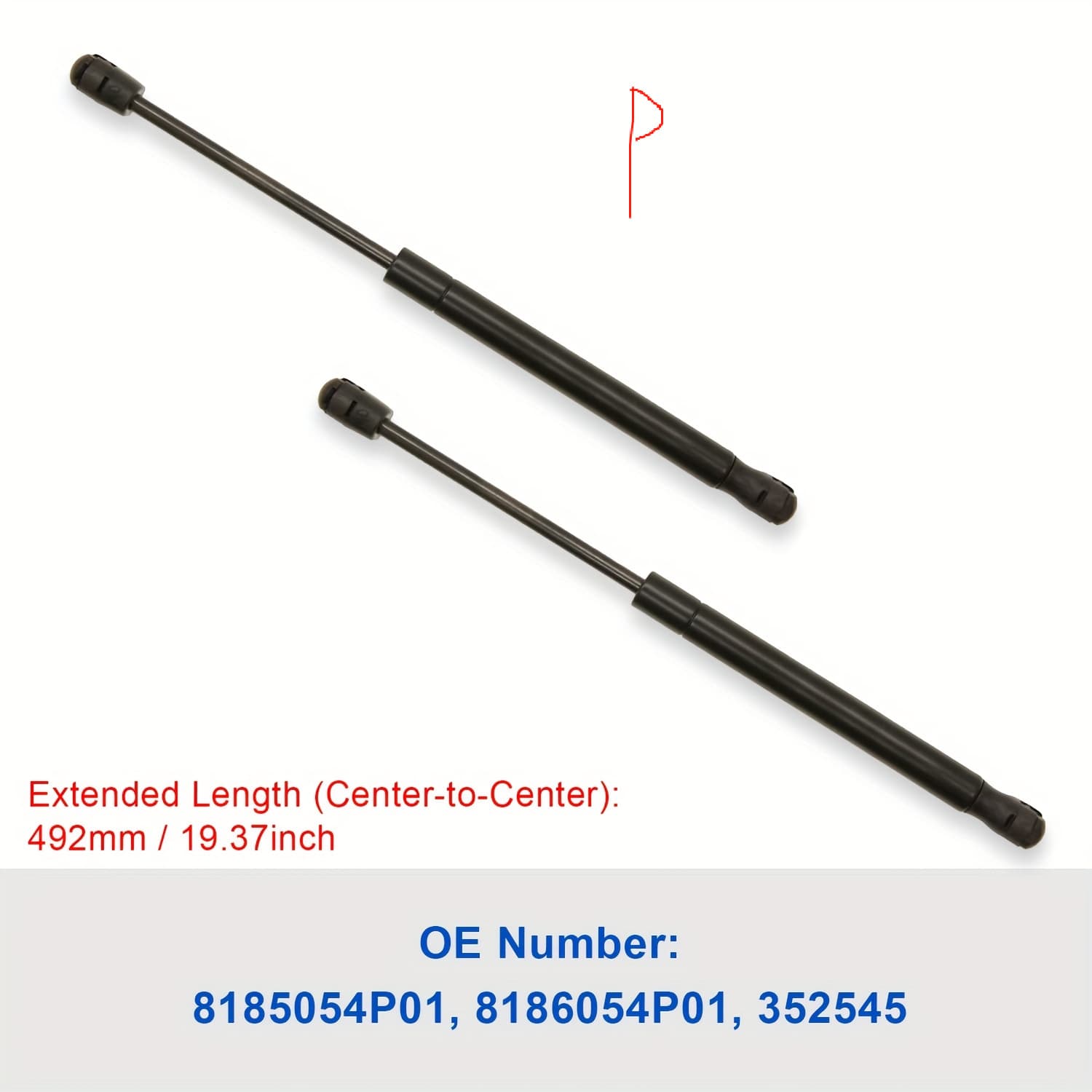 Extended Length (Center-to-Center) 492mm 19.37in Suzuki VITARA-LY