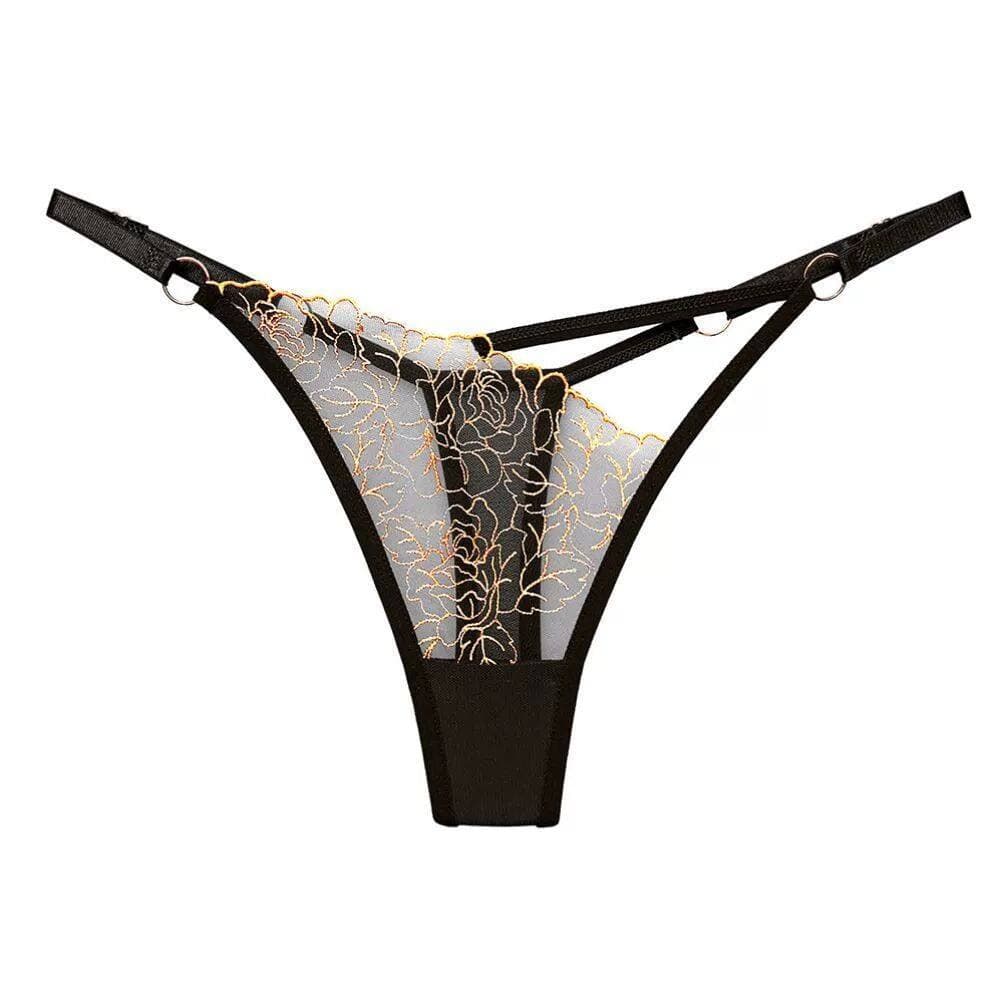 Cross-border Trade Sexy Hollow Pattern Hot Thong Women Pure Desire Low Waist Red Zodiac Year Girl Pure Desire Thong
