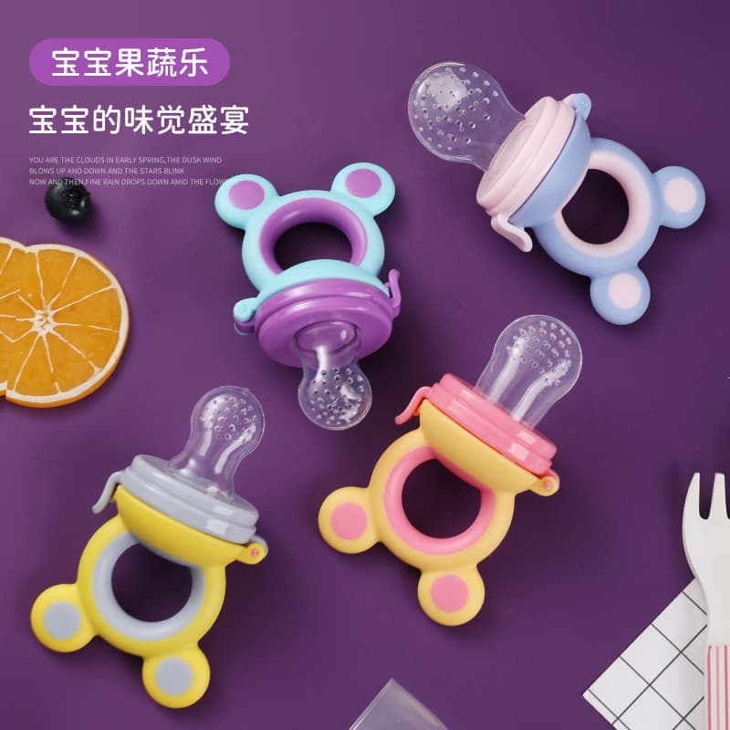 Baby Teether Feeder Silicone Mesh Bag Pacifier for Fruits and Vegetables Newborn Feeding Tool Wholesale