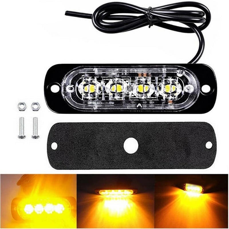 Cross-border Hot Selling Truck LED Side Light Truck Strobe Light Ultra-thin Warning Light 12-24V Waterproof High Brightness