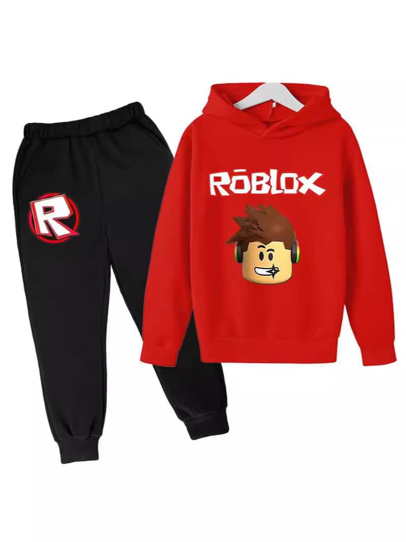 Kids' ROBLOX Boys Girls Hoodie + Jogger Pants Sweatshirt Set Factory Direct Children's Set