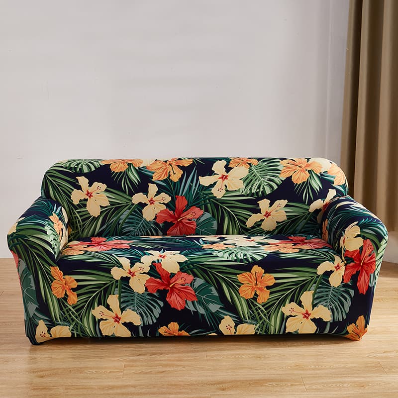 All-Season Full-Coverage Stretch Sofa Cover, Milk Silk Sofa Slipcover for Double Chaise Lounge, Lazy Sofa Protector
