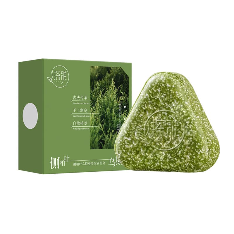 Tanya Platycladus Orientalis Usman Herbal Hair Strengthening Soap Herbal Soap Hair Nourishing Cleansing Facial Soap Pure Handmade Essential Oil Soap