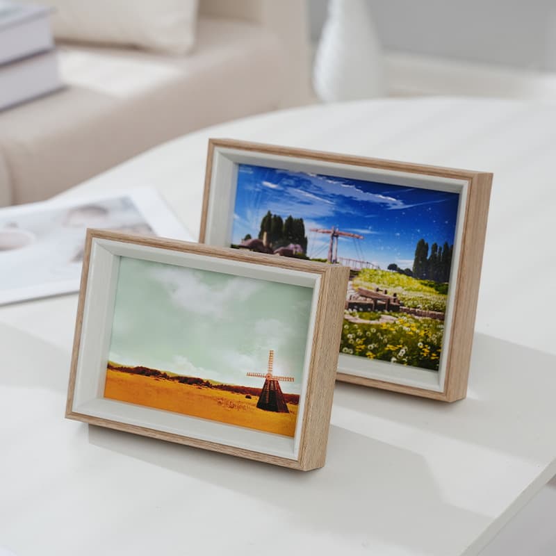 Dried flower specimen photo frame, calligraphy, calligraphy and painting photo frame, wooden hollow three-dimensional photo frame, tourist commemorative photo frame