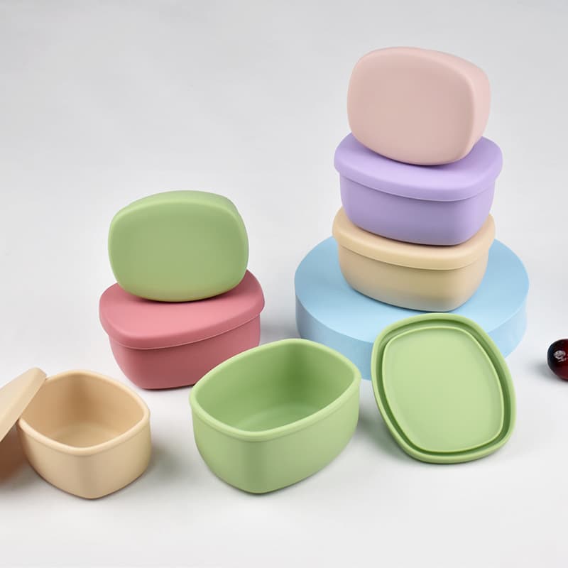 Ready-made lunch box, silicone lunch box for office workers, oval lunch box, microwaveable heating storage box, thermal preservation box