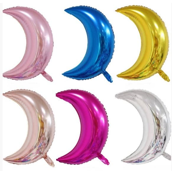 18-inch 36-inch Moon Aluminum Foil Balloons for Wedding, Qixi Festival, Valentine's Day, Birthday, Decoration, and Party Supplies Wholesale