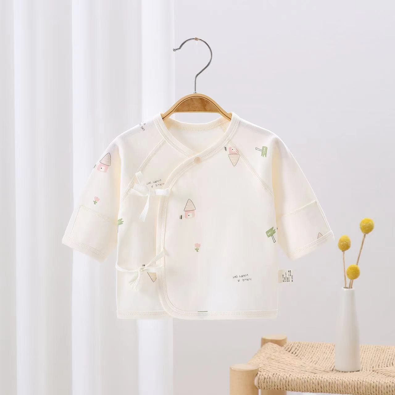 Baby Half-Back Shirt, Newborn Solid Color Lightweight Spring and Autumn Clothing, Infant Swaddle Shirt for Boys and Girls