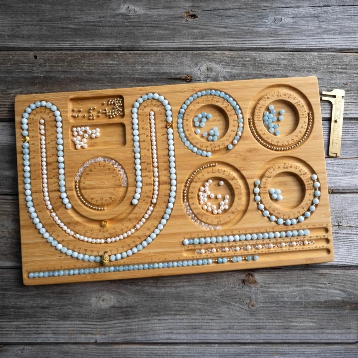 Wooden New Necklace Design Bracelet Wooden Plate Bracelet Beads Toy Design Products String Plate Necklace Weaving Tools