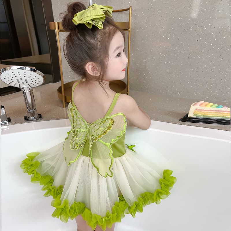 Children's Swimwear Summer Dress Girl's One-Piece Stylish Baby Girl Princess Swim Dress Summer Girl's Swimwear Fashion Swimwear