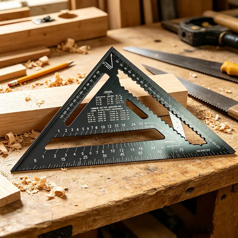 Factory Wholesale Aluminum Alloy Triangle Ruler Carpenter Triangle Ruler Aluminum Triangle Plate 7inch/Metric 45 Degree 90 Degree