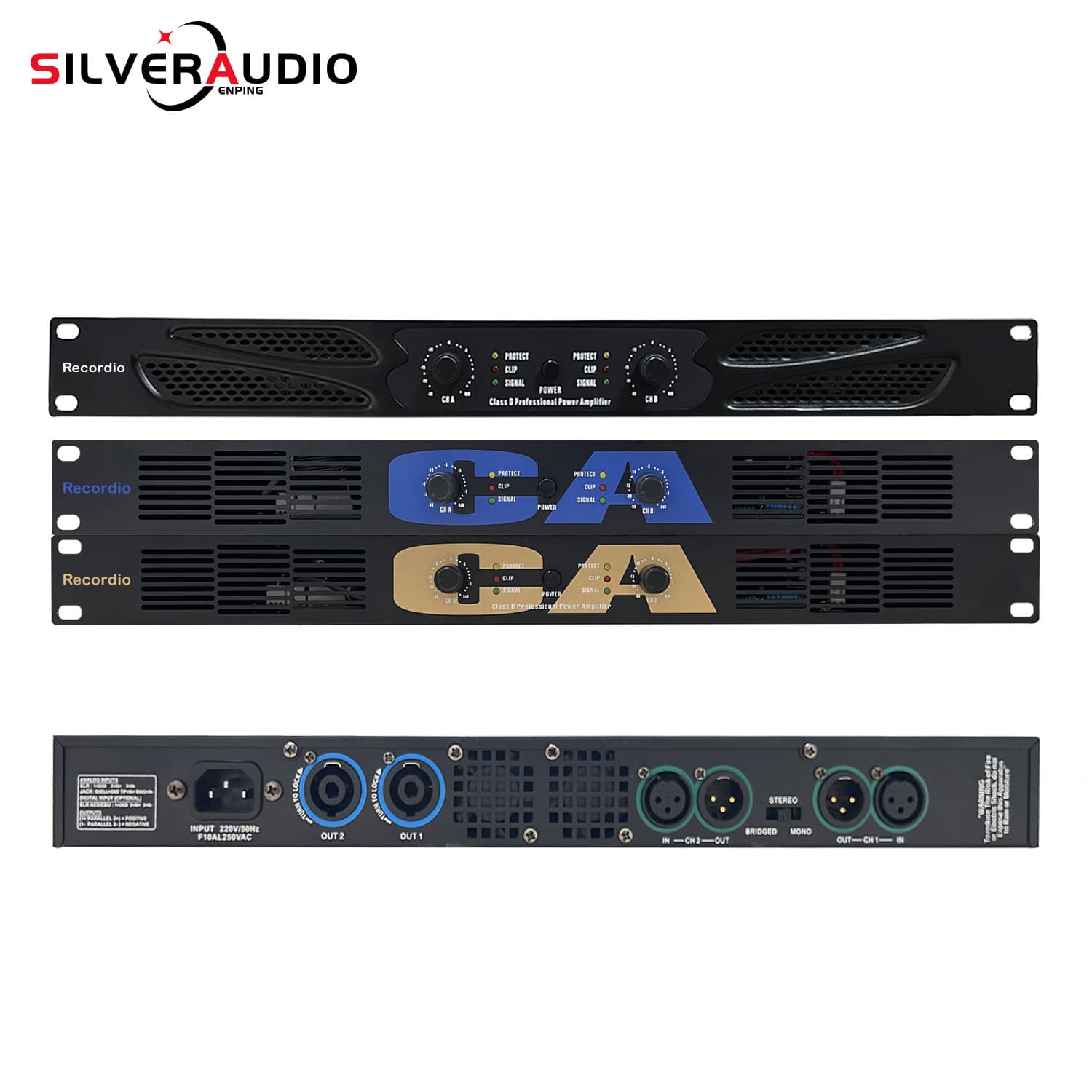 GAP-C1000 Professional Digital Amplifier, Two-Channel 1U High-Power Amplifier, Stage KTV Amplifier