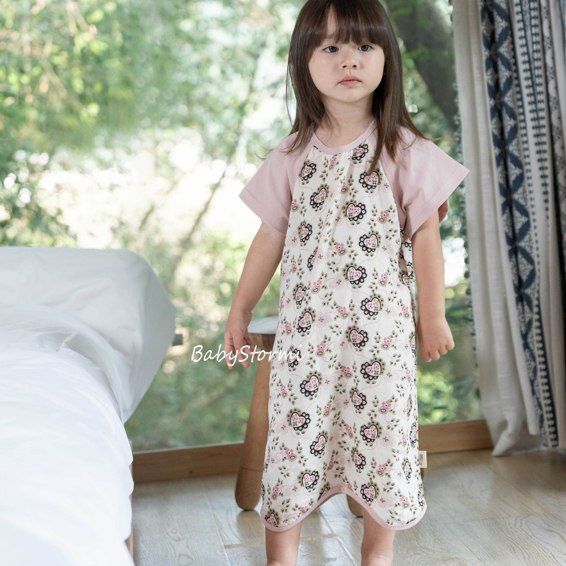 Babystormi Bamboo Fiber Cooling Gauze Baby Summer Family Matching Outfit Home Wear Breathable Baby Sleep Dress One-Piece